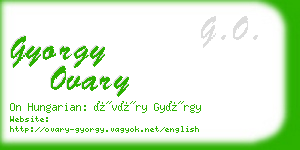 gyorgy ovary business card